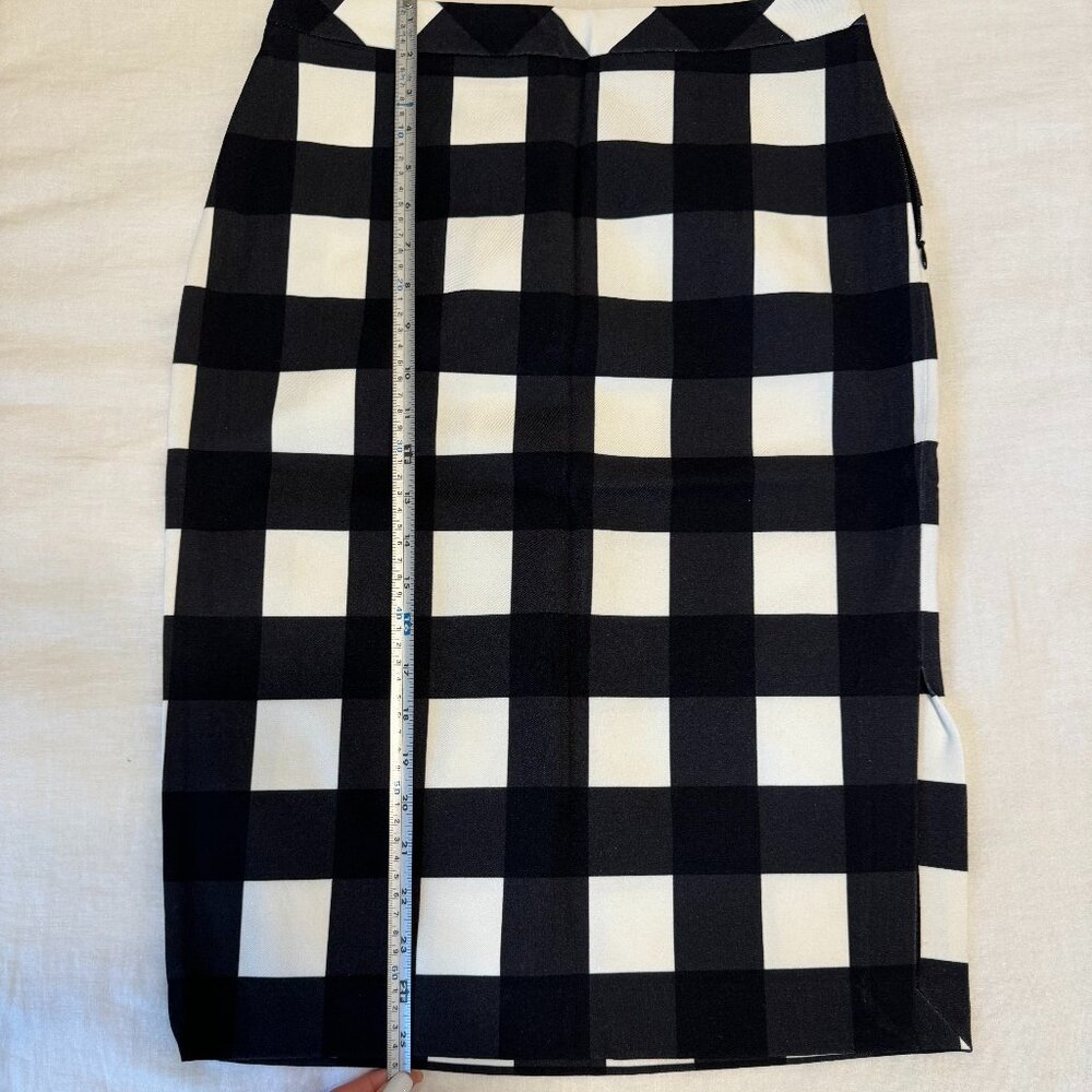 Banana Republic Black/White Checkered Skirt